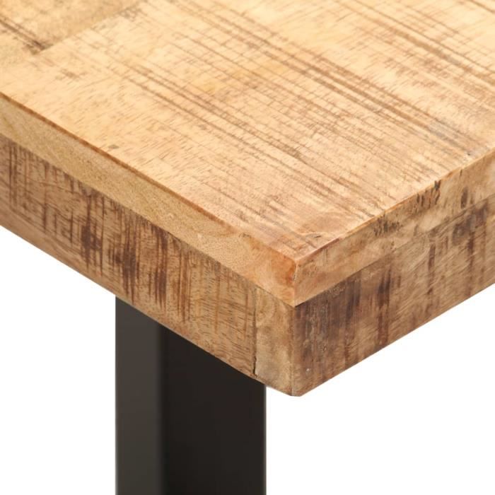 Banc avec bord vivant 105cm bois de manguier massif | Leroy Merlin