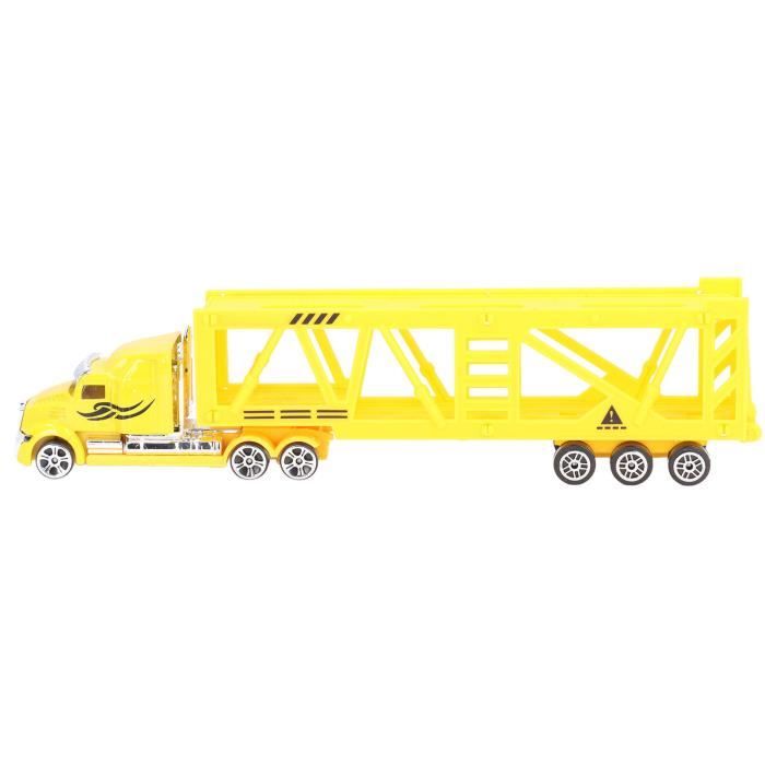 Camion Jouet Porte-conteneurs En Alliage - Modèle Miniature Réaliste, Propulsion Par Inertie - Pour Garçons