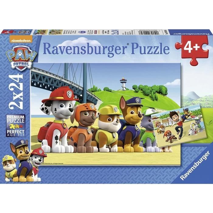 Puzzle 2 x 12 pièces : Pat'Patrouille : Ryder et la Pat'Patrouille