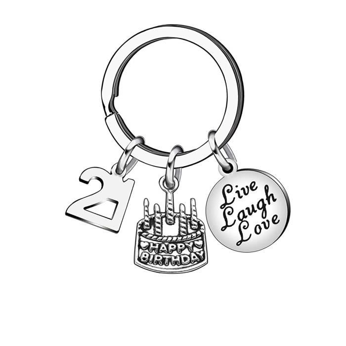 135z Cadeaux D Anniversaire Pour Femmes Hommes Porte Cles En Acier Inoxydable Bijoux 18 Ans 21 Ans Achat Vente Porte Cles Soldes Sur Cdiscount Des Le Janvier Cdiscount