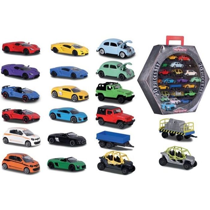 Coffret 20 vehicules Majorette Collections Street Car SOS Racing Multicolore Interieur MAJO SET 20PCS Cdiscount Jeux Jouets