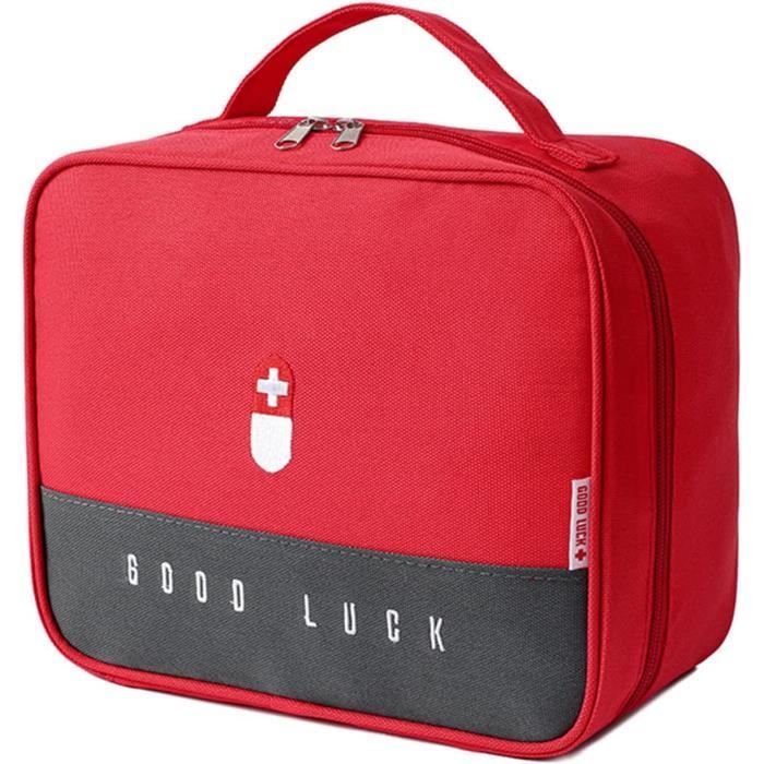 Trousse De Secours Vide FYting 14L - Tissu Oxford étanche, Bandoulière - Pour Médicaments, Maison, Voyage, Camping (Rouge)