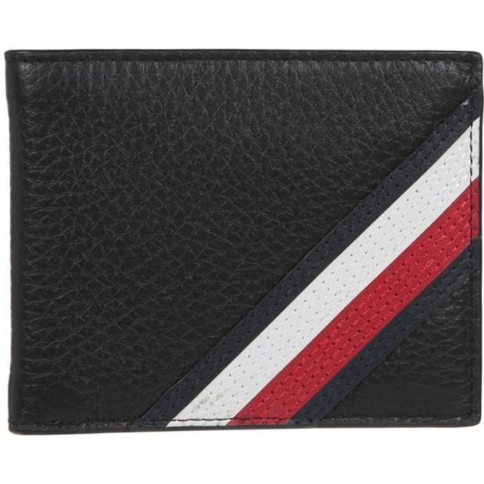 Fermeture éclair Taille unique Tommy Hilfiger Portefeuille pour homme 100 /% cuir avec blocage RFID
