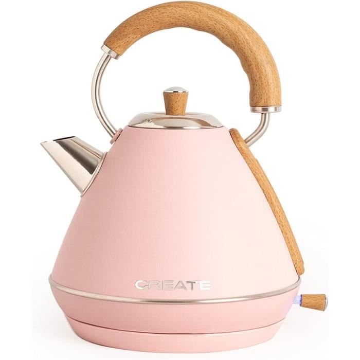 Kettle Retro LBouilloire Électrique 1.7L RoseSystème De Filtrage Anti