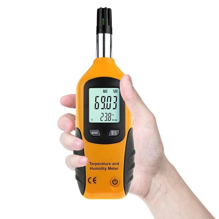 Mesureur De Température Et D'Humidité Avec Rétro-Éclairage Thermomètre ...
