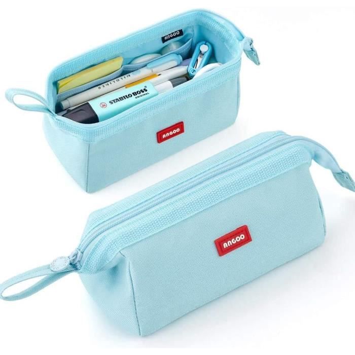 Trousse à Crayons Grande Capacité Otsyunc - 21x10.5x5 Cm, Fermeture éclair, Toile, Parfaite Pour école Et Maquillage - 4