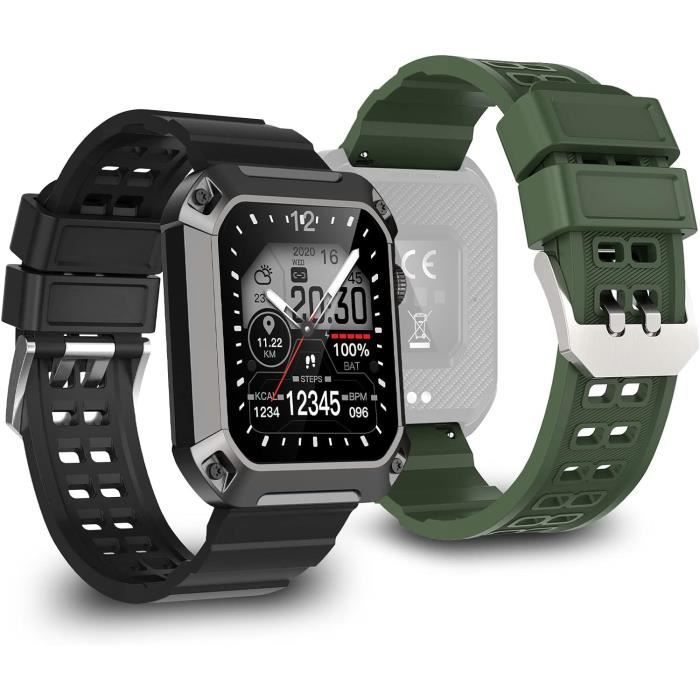 S2 Montre Connect e Pour Hommes tanche Jusqu 50M De Profondeur Bo tier Int gr En Alliage De Zinc De Qualit Militaire J10951