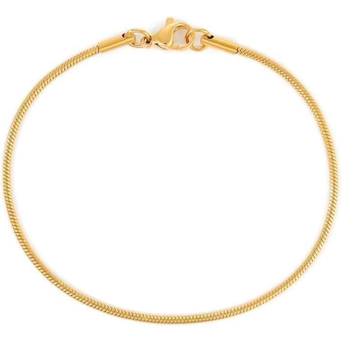 Chaîne Cheville Serpent à Chevrons Plaqué Or 14 Carats - Bijou Corps Audacieux