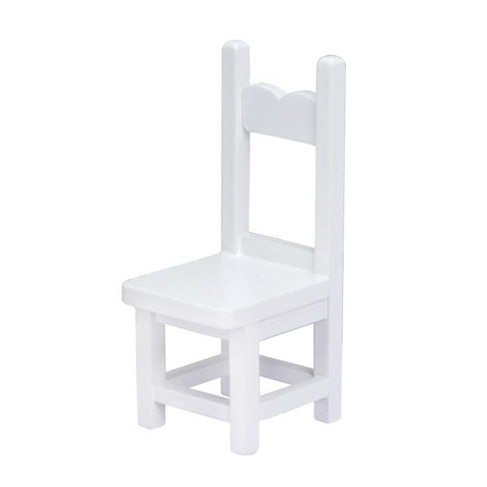 Zerodis Chaise de maison de poupée Chaises miniatures à dossier pour maison de poupée, échelle