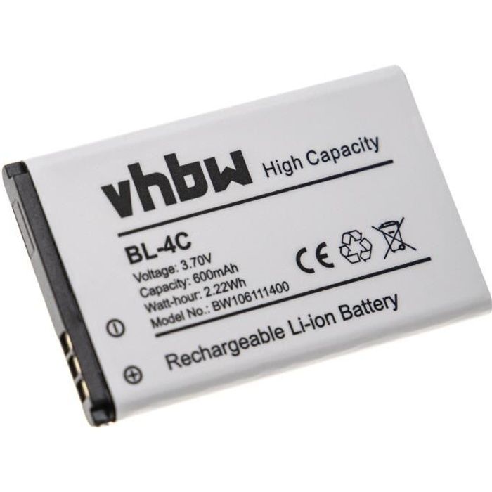Vhbw - vhbw Batterie Li-Ion 600mAh (3,7 Volt) pour Doro PhoneEasy 5517,  6030, 6031, 6521, 6526, 6530 téléphone - Batterie téléphone - Rue du  Commerce