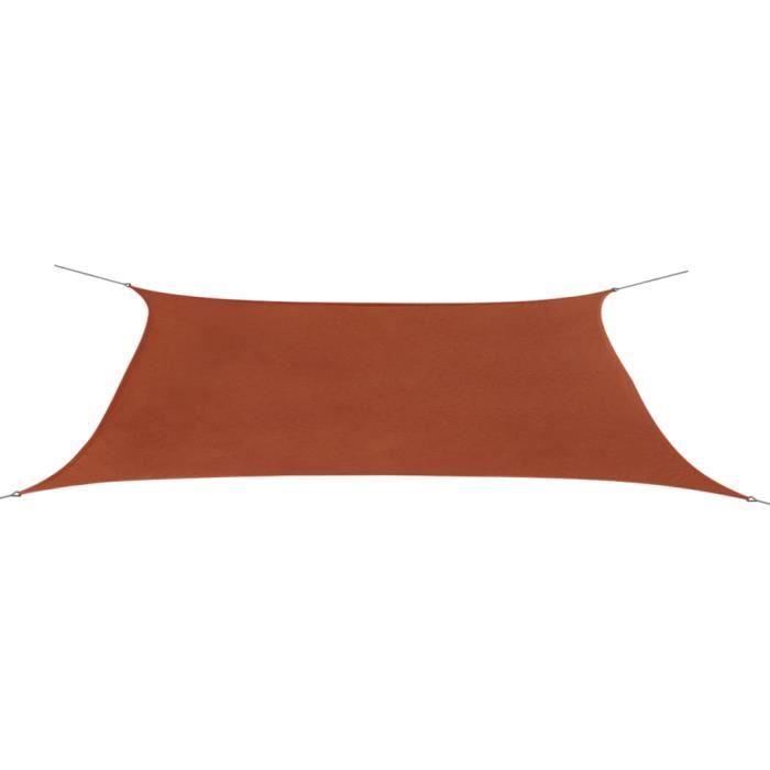 vidaXL Voile d'Ombrage Tissu Oxford Rectangulaire 4x6 Terracotta Parasol 42309