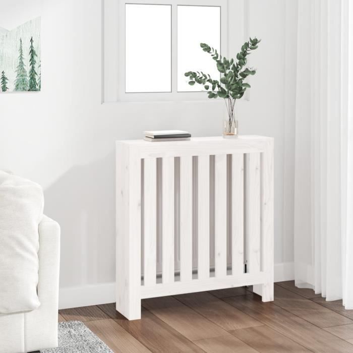 CACHE-RADIATEUR NOIR 79,5X19X84 cm Bois massif de pin EUR 63,89 - FR