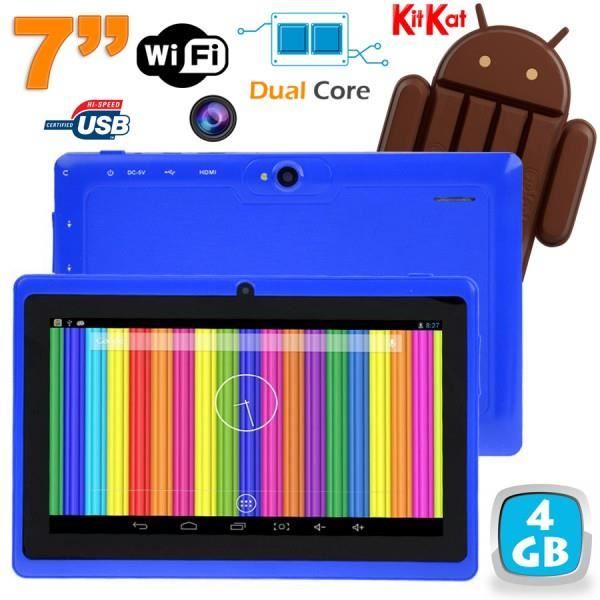 Tablette tactile Android 4.4 KitKat de 7 pouces.