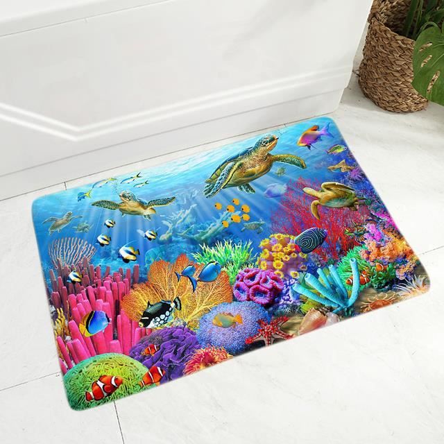 Paillasson De Bienvenue Humour Dauphin 60x40 Cm - Tapis D'entrée Intérieur/extérieur, Antidérapant