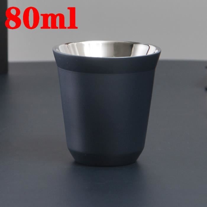 Tasse à Café 80ml, à Double Paroi, En Acier Inoxyd... – Grandado