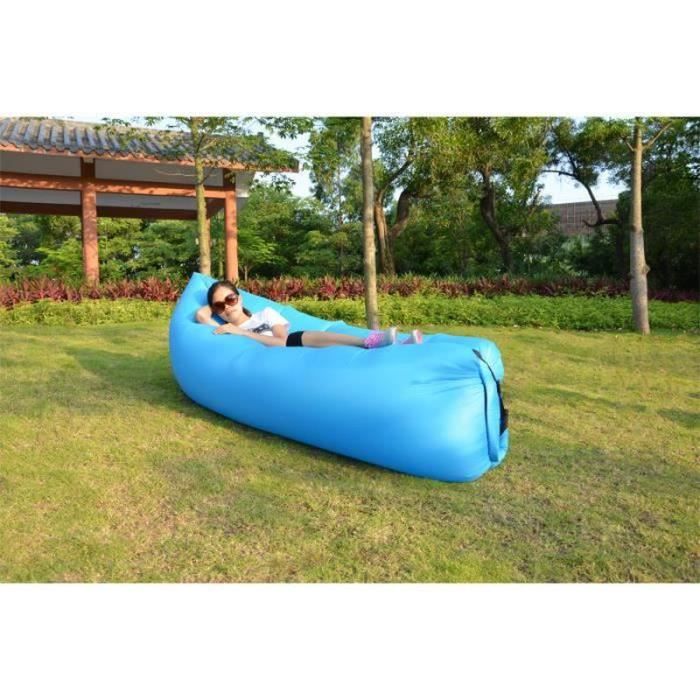 canapé gonflable en plein air - ywei - imitate nylon - bleu - portable sleeping hangout lounger
