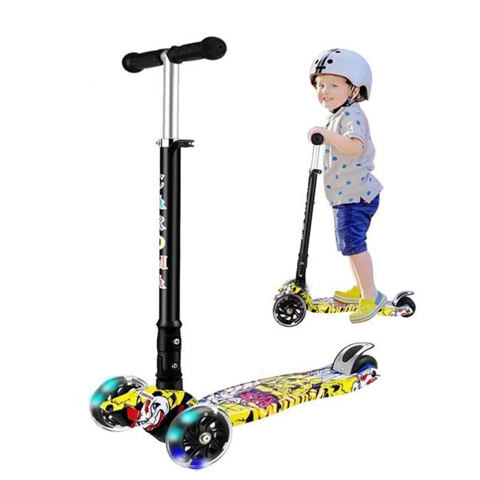 ISE Trottinette Pliable,3 Hauteur Réglable,2 Suspension,Roues 200mm