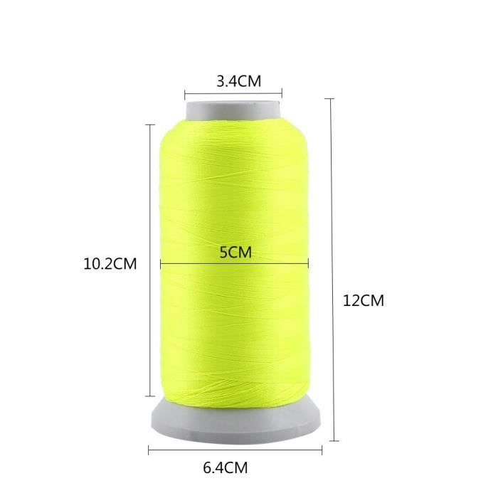 Bobine De Fil Cordonnet Jaune Fluo - Fil à Coudre Polyvalent