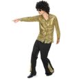 Costume homme style disco paillettes année 80 - Noir et doré pailleté - 100% Polyester-1
