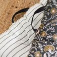 Matelas et coussins de sol - Today - Matelas de sol à imprimé floral en coton "Indies" - Gris fusain/Blanc - L 140 x l 60 x H 4 cm-1