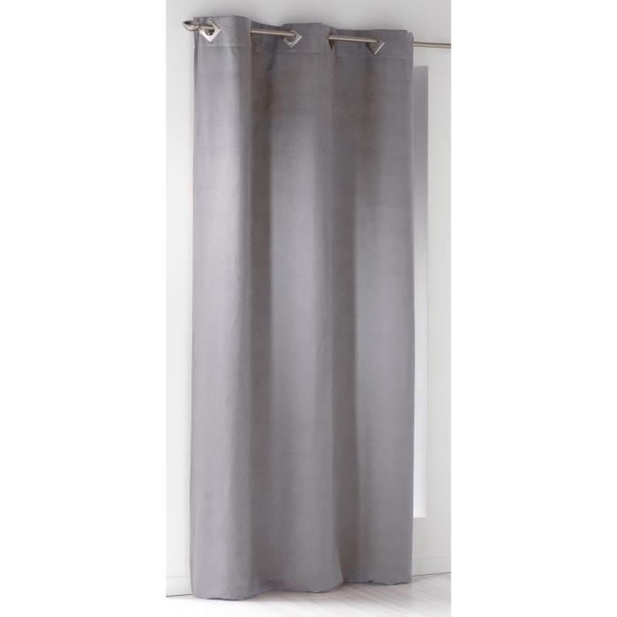 Rideau Oeillets 140x240 Cm Suedine Gris Clair