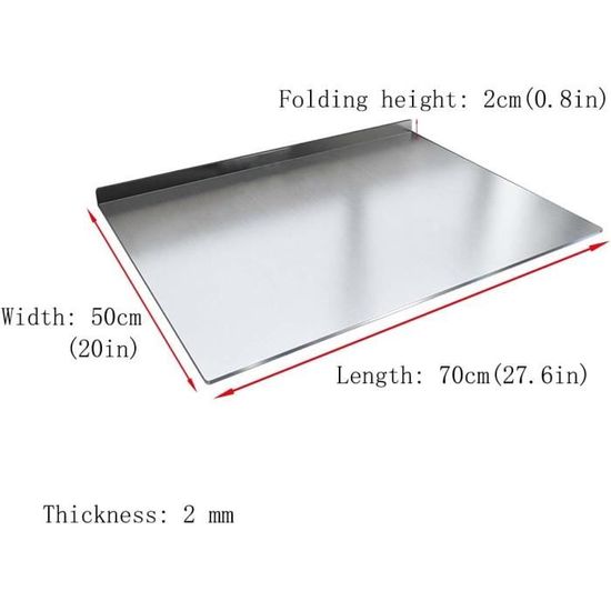 Planche à Découper En Acier Inoxydable 304 Avec Trou De Préhension