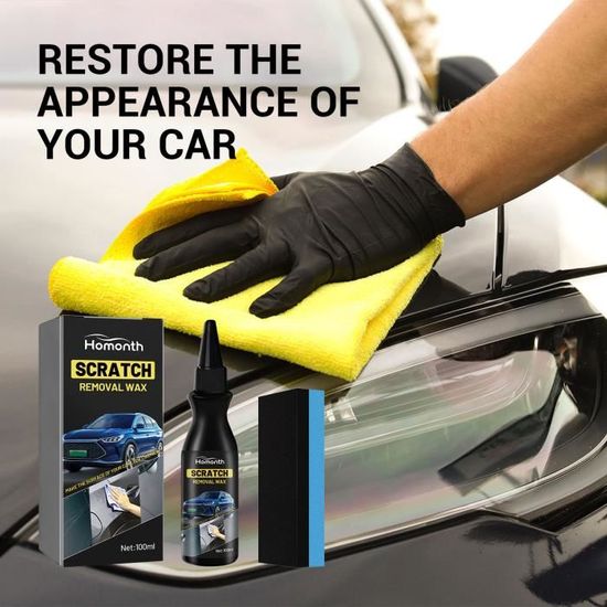 Efface Rayure Voiture,Nano Tissu Pour Rayures De Voiture,Kit De Réparation De Rayures De Voiture Contient Du Nanotissu Et De L'éponge,Efface Rayures Profondes Voiture