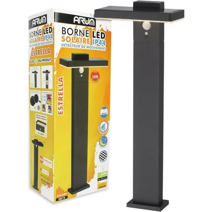 Borne Solaire Estrella Réel Eclairage De 600 Lumens Pour Extérieur Avec — free download