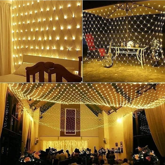 Réseau De Lumière Led Éclairage Filet Lumineux Noël Pour Extérieur Et ...