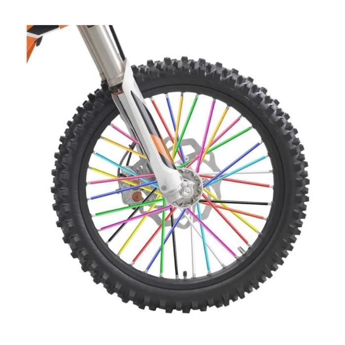 Couvre-rayons Universels JFG RACING – Lot De 72 Peaux De Rayons Pour Vélo Et Dirt Bike – Noir