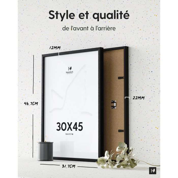 Cadre Milo, 30 X 40 Cm Noir, INSPIRE | Leroy Merlin