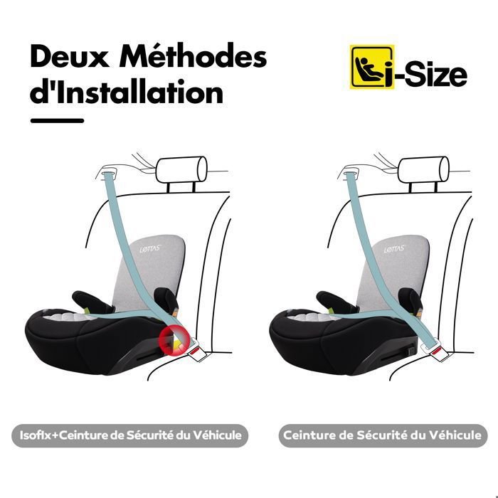 Seggiolino Auto Girevole 360&deg; Lettas I-Size - 0-12 Anni, Isofix E Top Tether