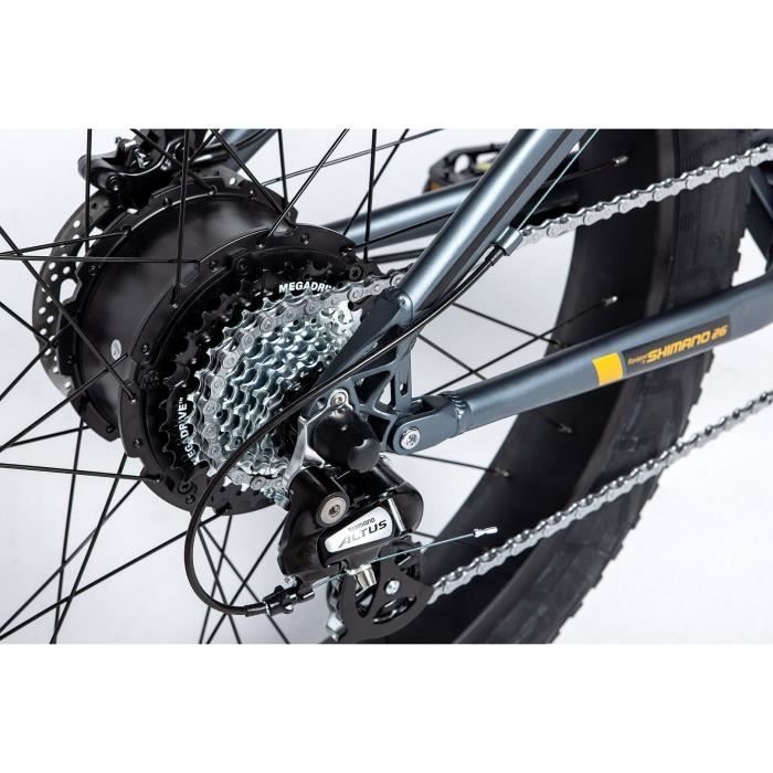 MOMA BIKES VTT E FAT PRO 26 Freins a disques hydrauliques Batterie Ion lithium integree et amovible 48V 13Ah Cdiscount Sport
