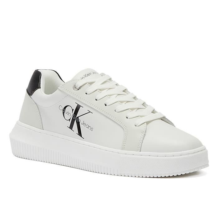 Calvin Klein Jeans Chunky Cupsole Lace Up Mon Baskets Blanches