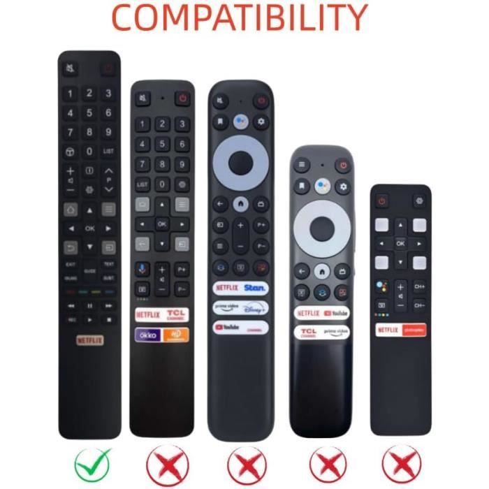 Custodia In Silicone Per Telecomando TCL RCA RC802N ARC802N - Compatibile Con TV 4K QLED - Con Cordino E Colori Fluorescenti
