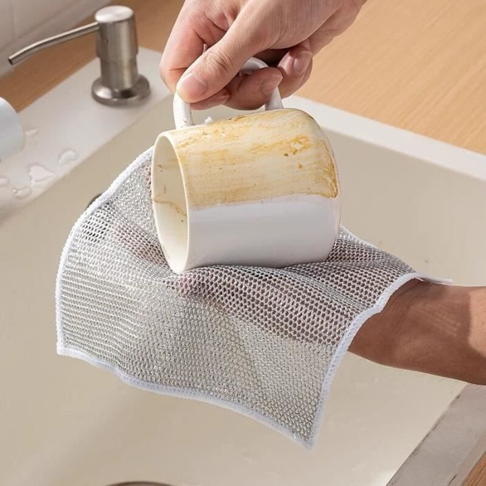 NOLUXA 12Pcs torchons de cuisine absorbants en polaire corail, sans