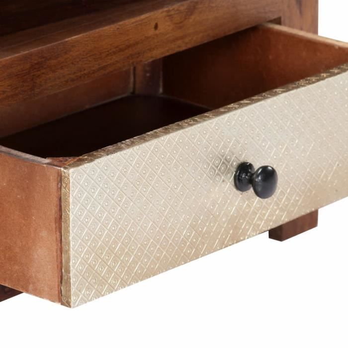 Meuble TV VidaXL Bois Sesham Massif – 120x30x45 Cm, Marron, Occasion
