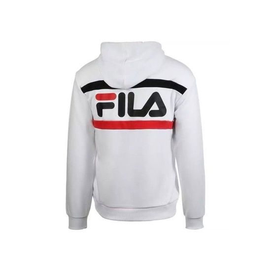 Sweat Capuche Fila Radomir Hoody Blanc Noir Rouge Tricolore