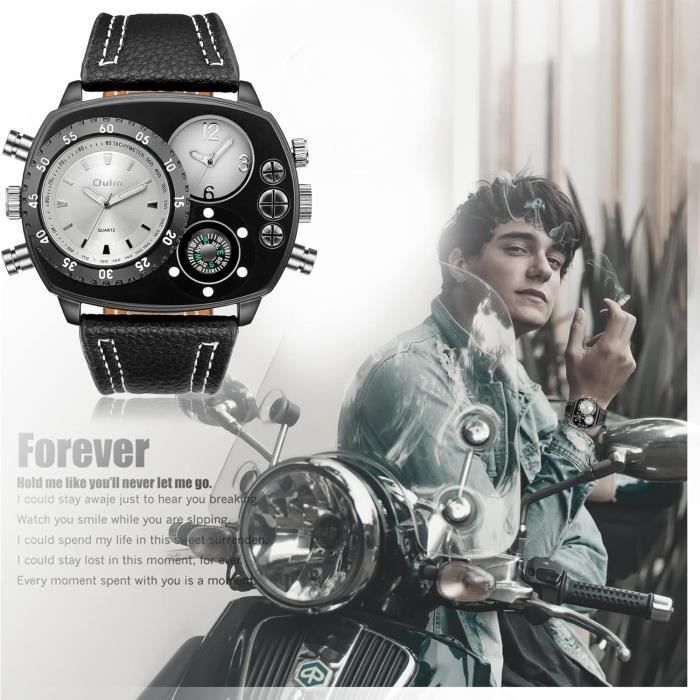 Montre double fuseau horaire homme deals