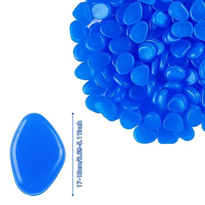 300g Pierres Lumineuses Herefun - Galets Bleu Vert Pour Déco Jardin, Aquarium, Allées - Charge Lumière Solaire