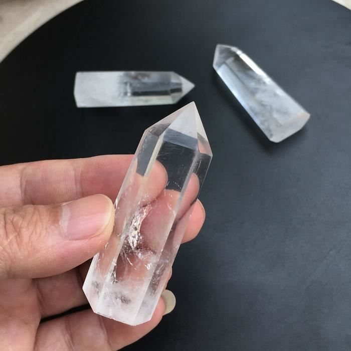 Pierres précieuses naturelles blanches minérales en quartz - Pierre  précieuse naturelle - Pierre précieuse de guérison - Cristal de guérison -  Taille : 70 à 90 g - Minéraux (150 à 170 g) : : Hygiène et Santé