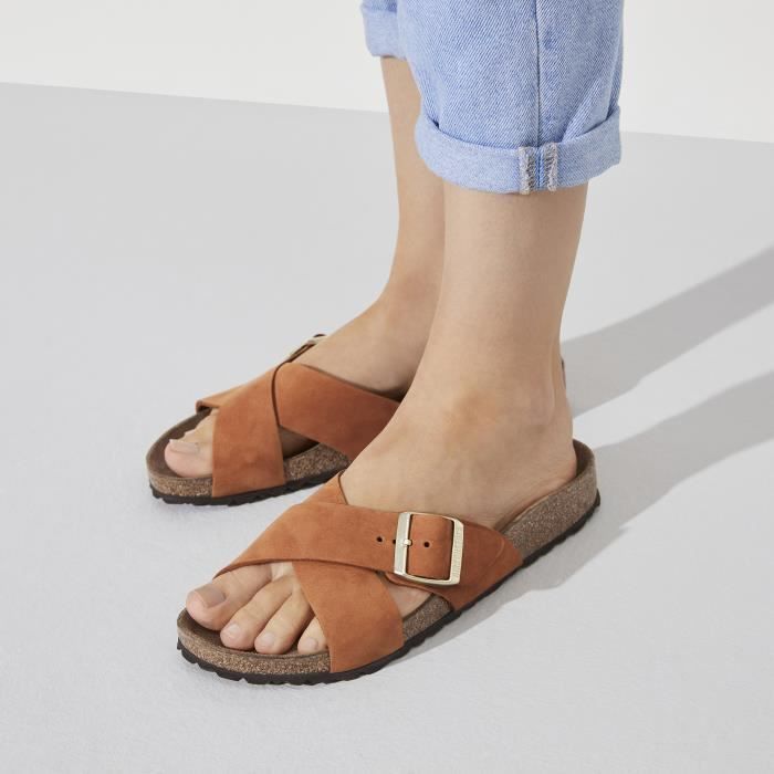 Sandales femme Birkenstock Siena Nubuk Leather Large pecan 40