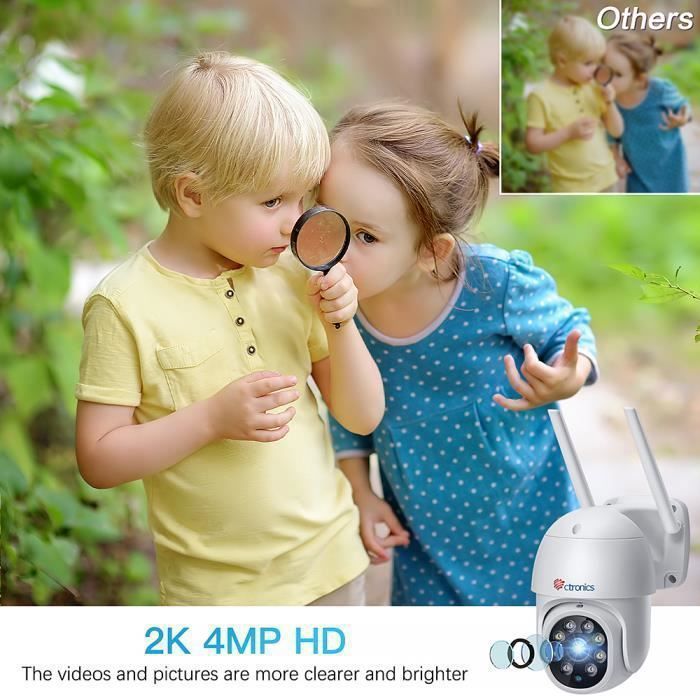 Caméra De Surveillance Extérieure 4G LTE Ctronics 2.5K Double Objectif | Zoom Hybride 10X, Suivi Automatique, Vision Nocturne Couleur 30m | IP66, Sans Wi-Fi, Pour Zones Isolées