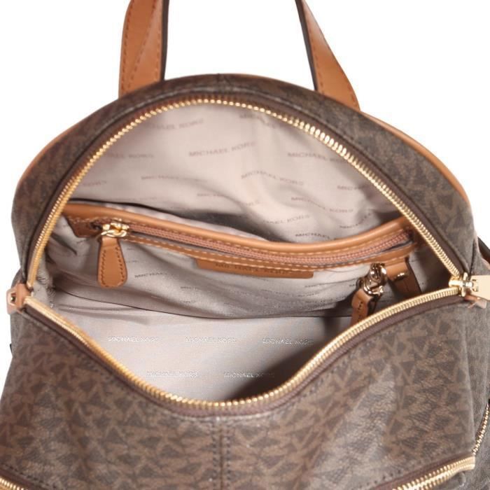 MICHAEL KORS Sac a dos Rhea Medium en cuir Marron Femme Marron Cdiscount Bagagerie Maroquinerie
