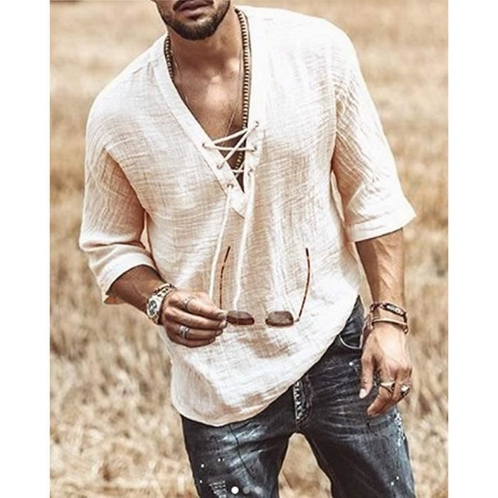 Chemise a lacet homme sale