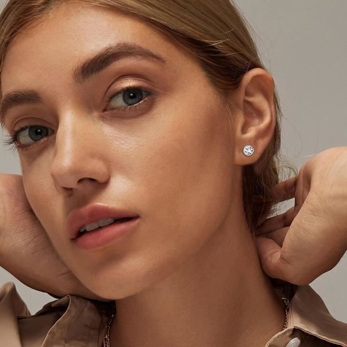 Boucles d'oreilles à tige et anneau punk en acier inoxydable avec balle