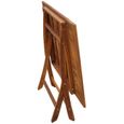 Ensemble de mobilier de jardin - OVONNI - Bois d'acacia massif - Table et chaises pliables - Marron-3