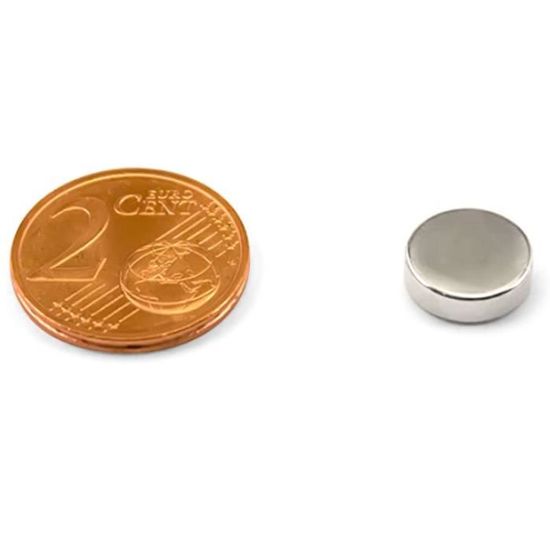 Lot D'aimants Néodyme Disque 6mm X 1mm - Très Puissants, Couleur Argenté, Parfaits Pour Bricolage
