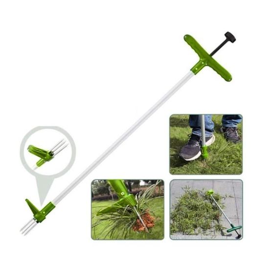 Aoubt 1 m perfk Extracteur de Mauvaises Herbes Jardin pelouse Racine décapant Portable Stand Up Grass Extractor désherbage Outil