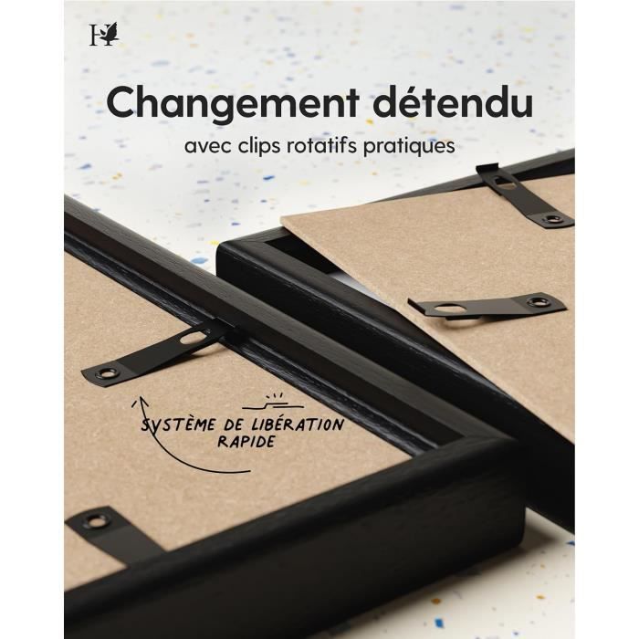 Cadre Photo Plastique Sur Mesure 45x55 Cm – Verre Acrylique Et Fond MDF – Personnalisable Jusqu’à 80x100 Cm